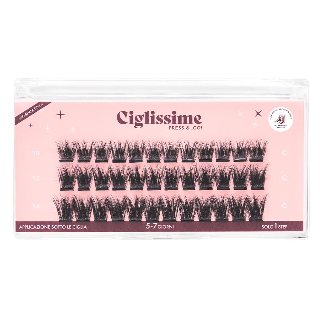 GLAMOUR BLACK Press&Go - Starter Kit Extension Ciglia Adesive