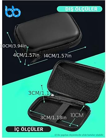 İMEXTECH Miyoo Mini Plus, R36S, R35S, RGB20S, XU10, Anbernic, RG35XX İle Uyumlu Dayanıklı, Kaymaz, Su Geçirmez Koruma Çantası, Lacivert BBCASE002BLUE