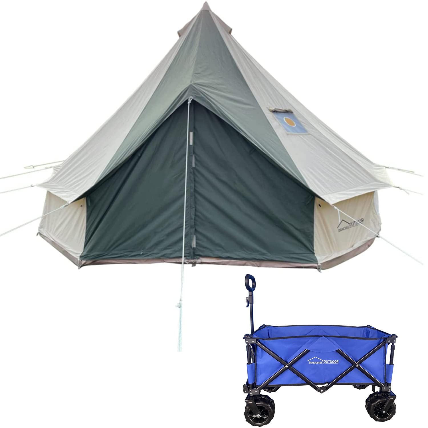 Canvas Tents For Camping DANCHEL OUTDOOR Waterproof Rain Fly
