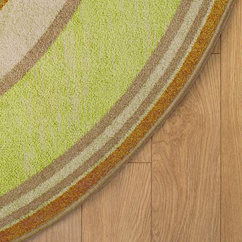 Tapete Oval Rayas Verde 121x183 cm Kaplan Early Learning miniatura 3