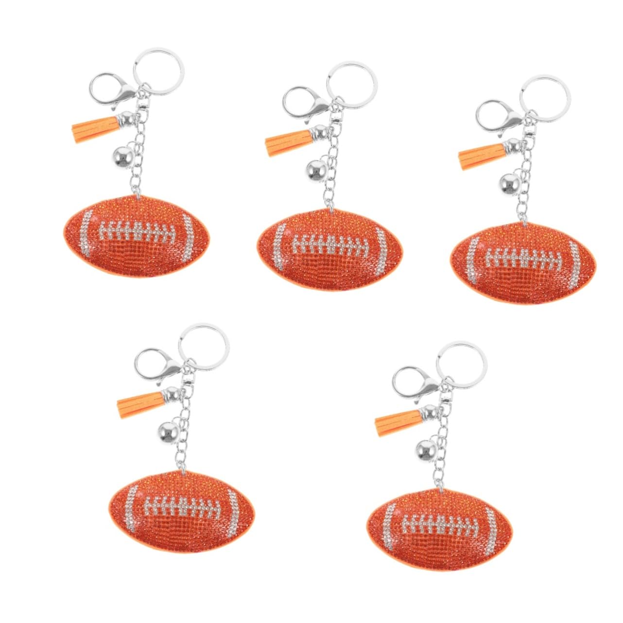 Sosoport llavero de futbol llavero deportivo fútbol botín Diseño deportivo de rugby Fanático de rugby llavero de pelota de rugby bolsa de rugby colgante aleación de aluminio Orange