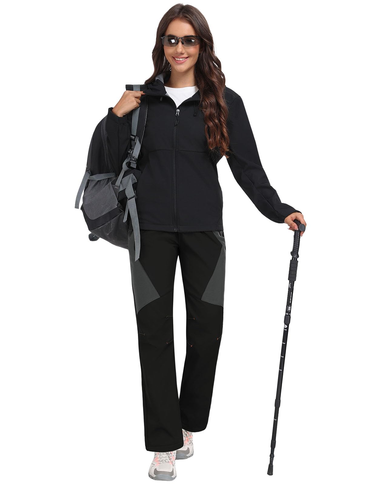 heekpek Pantaloni Trekking Donna Invernali Impermeabili Pantaloni Sci Softshell Vita Alta Pantalone da Neve Pantalone Termico Felpati per Montagna Snowboard