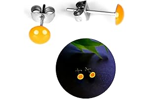 5mm Glow in the Dark Earrings, Handmade in Italy
