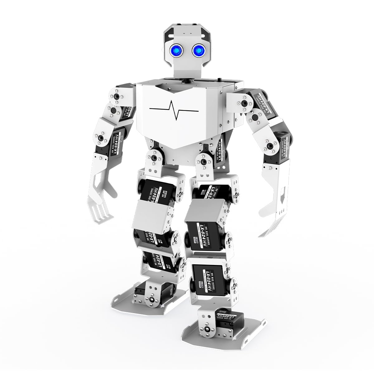 AI Vision & Voice Interaction Robot for Arduino Scratch Python Starter Programming 17DOF Humanoid Robot STEM Project Education Voice Command Walking Dancing Kicking Self-Stand Up, Tonybot Standard kit