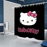 StarBlue-HGS Cartoon Kitty Lovely Cat Waterproof Shower Curtain Set Princess Kitten Little Cat Bathroom Shower Curtain
