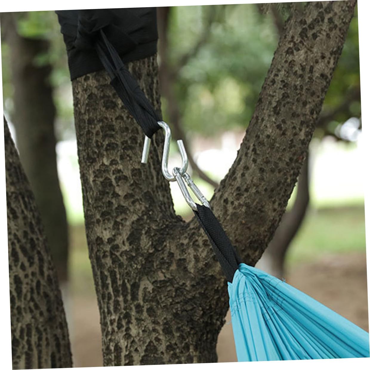 MAGICLULU 6pcs Adjustable Nylon Hammock Ropes Tree Swing Hanging Straps Outdoor Heavy Duty Suspension Kit with S-Hooks for Patio Backyard Camping