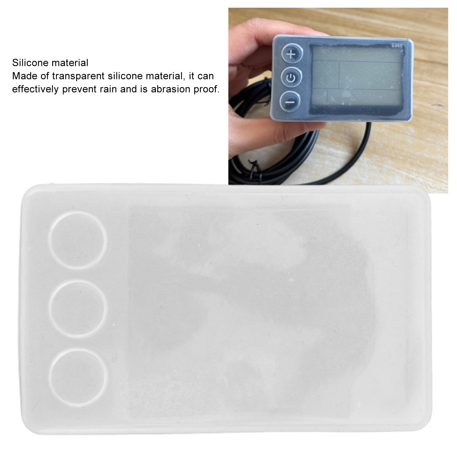 SENECESLI Bike Meter Cover Protective Case Transparent Water Proof Silicone Cover Dust Proof Protective Case for S866 LCD Monitor