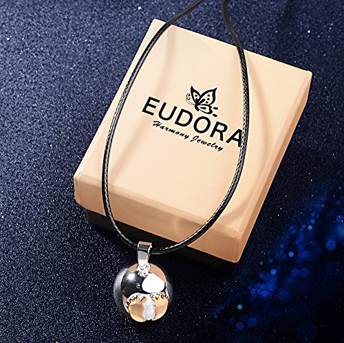 Eudora Harmony Bola Ball Baby Feet Angel Chime Pendant Necklace, Pregnancy Locket Long Necklace, 30" And 45" Ropes #TOP6