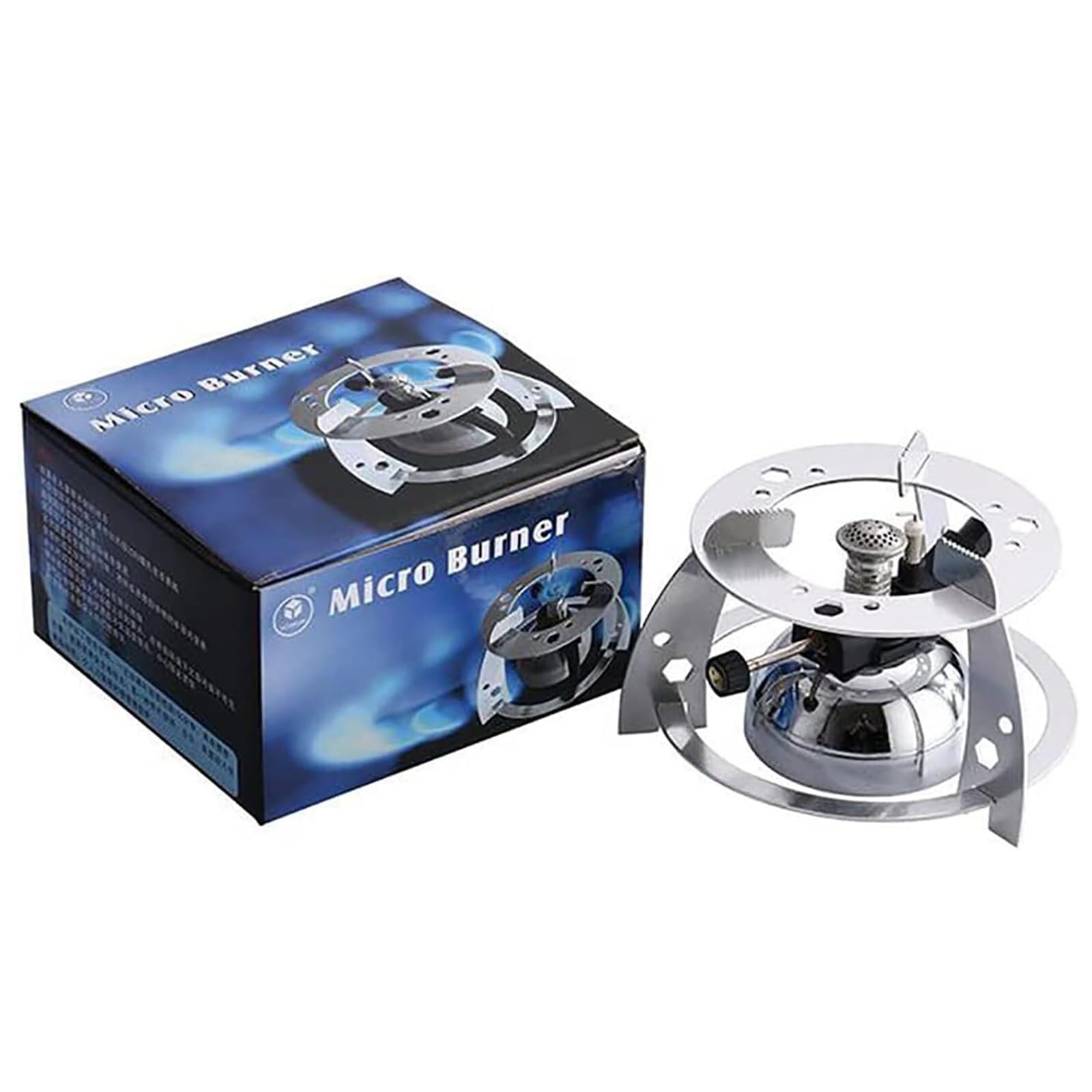 Mini quemador de butano, pequeña estufa de gas para café con soporte de aluminio, temperatura de calentamiento de hasta 2,372.0 °F, duradera y portátil 7