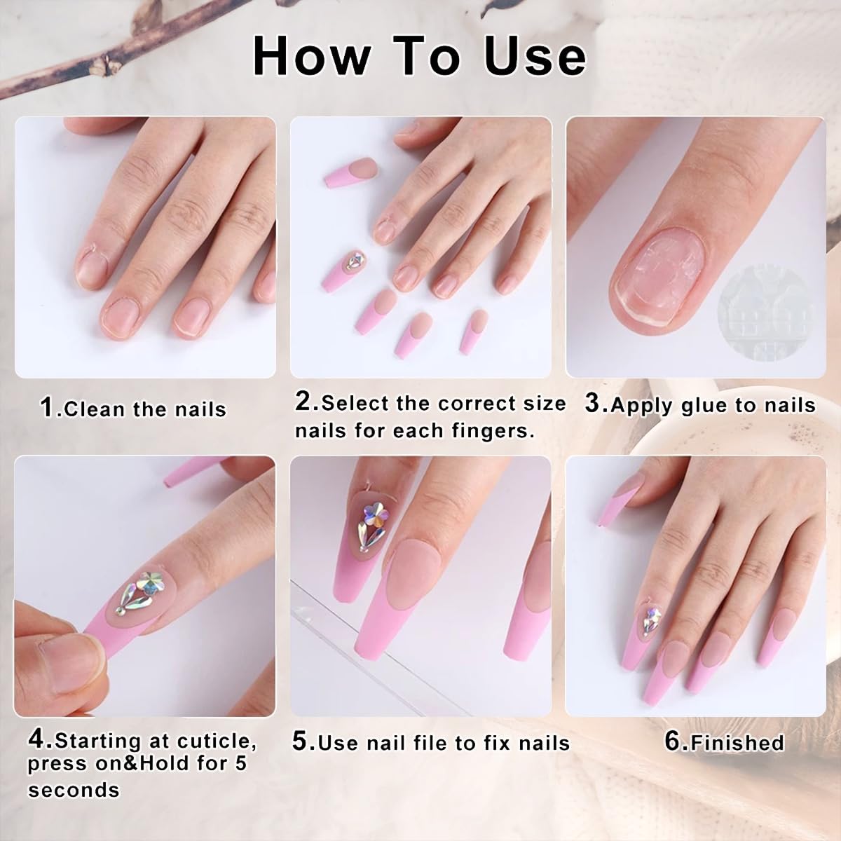 Lot de 30 faux ongles à presser en forme de fleur 3D d'amande moyenne avec motif de fruits hawaïens, étoile de mer, cœur, couverture complète, faux ongles artificiels à coller sur les ongles d'été