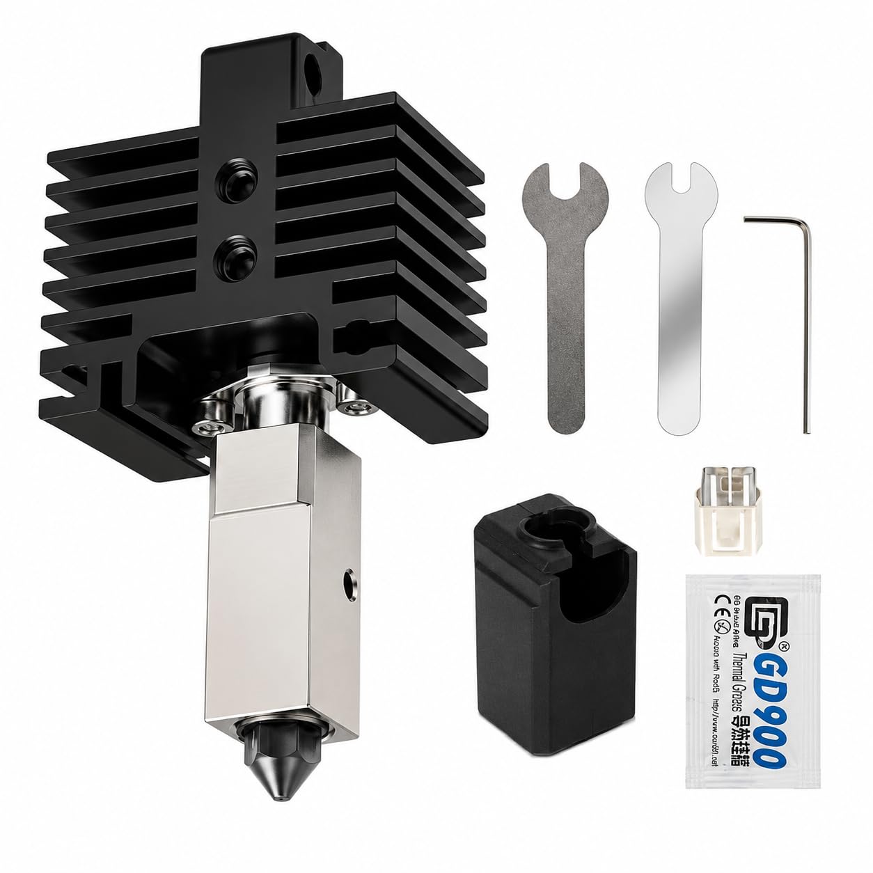 Proevove Hardened Steel Hotend Upgrade for Bambu Lab X1C P1P P1S X1 Complete Hotend Print Head Assembly Replacement Nozzle 3D Printer Printing Accessory-image-10