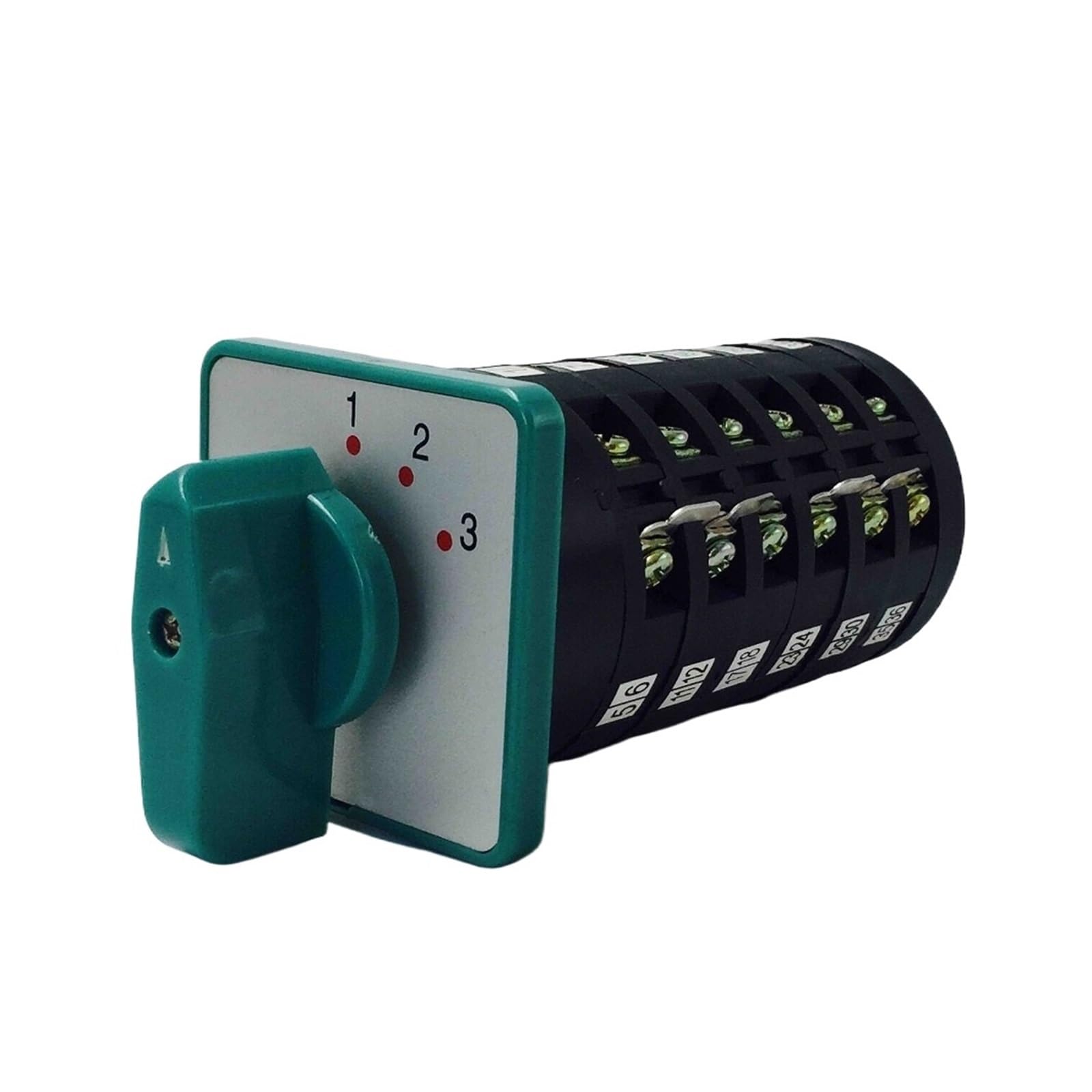 JGNAYRKJQI 5A 380V Rotary Cam Switch 3 Position 6 Poles 36 Terminals Main Universal Changeover LW6-6