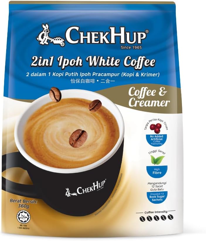 Malaysia Authentic Chek Hup 2 In 1 Ipoh White Coffee (12 sachets x 30g) (1)