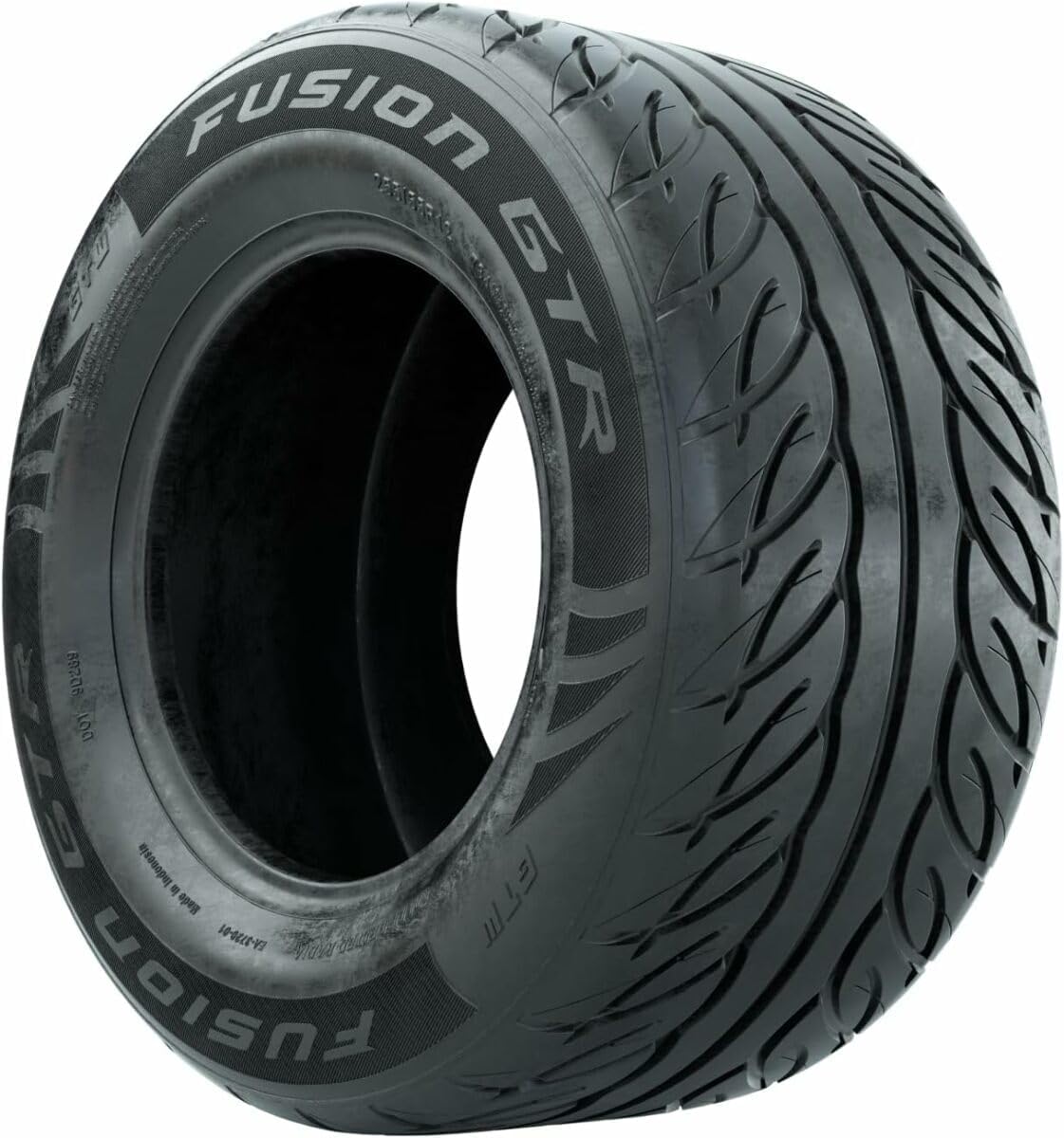 GTW Fusion GTR 23 inch Golf Cart Street Tire | 255/55-R12 | Steel Belted Radial Construction | 4-Ply | Universal Fitment with 12 inch Wheels | Set of 4