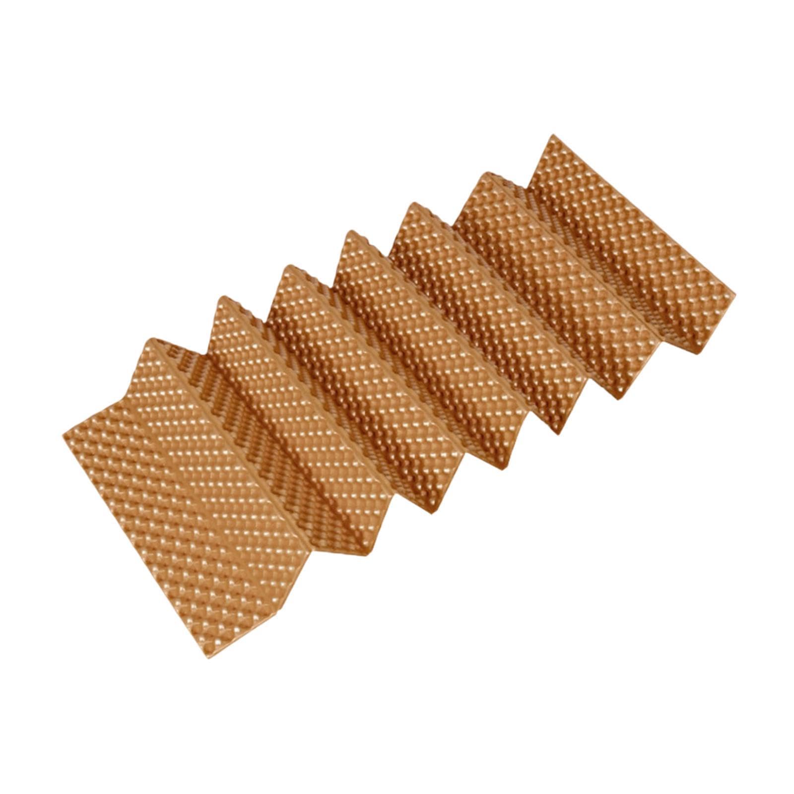 Menolana Foldable Sleeping Pad Camping Waffle Mat Adults Versatile Ultralight Compact Picnic Mat Camping Pad for Indoor Travel Fishing, Khaki