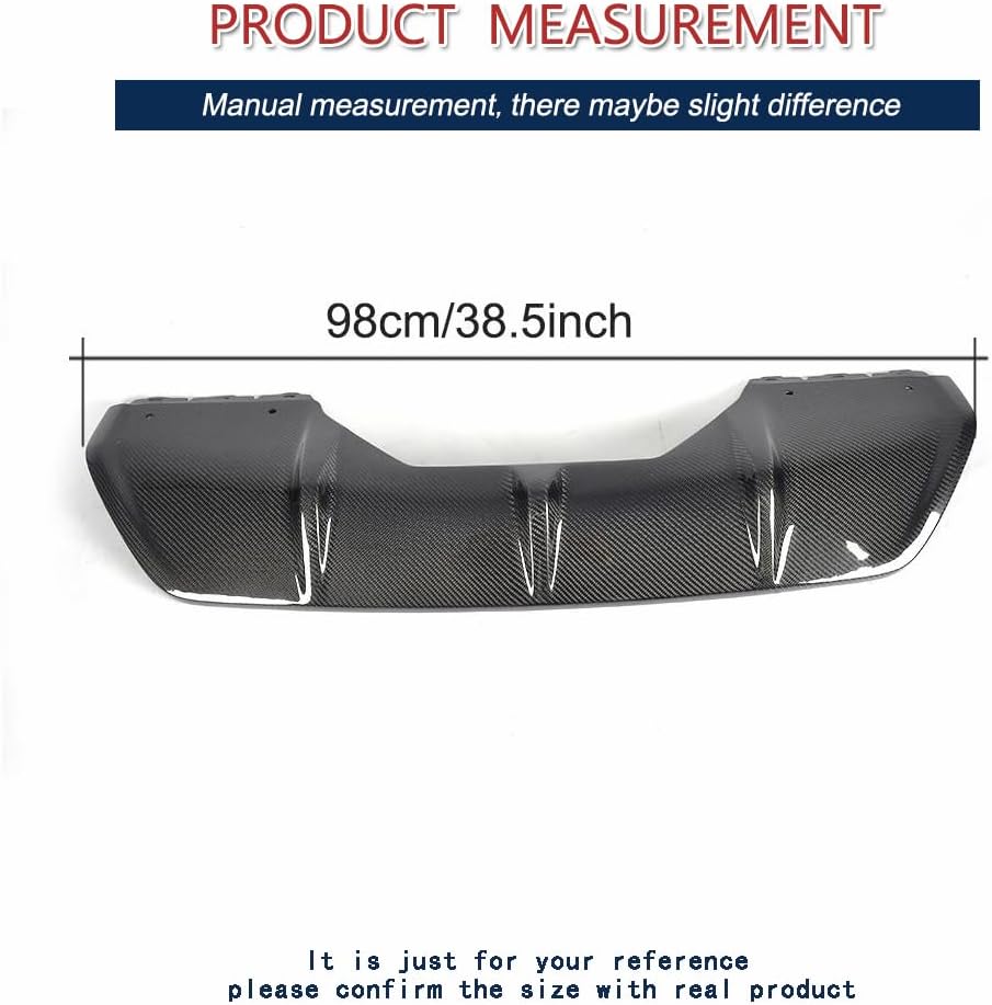 X6 F16 Carbon Fiber Rear Diffuser fits for BMW X6 F16 xDrive35i xDrive50i M Sport Utility 4-Door 2015-2018 Rear Bumper Cover Lower Lip Spoiler Valance Protector Factory Outlet(Rear Bumper Lip)