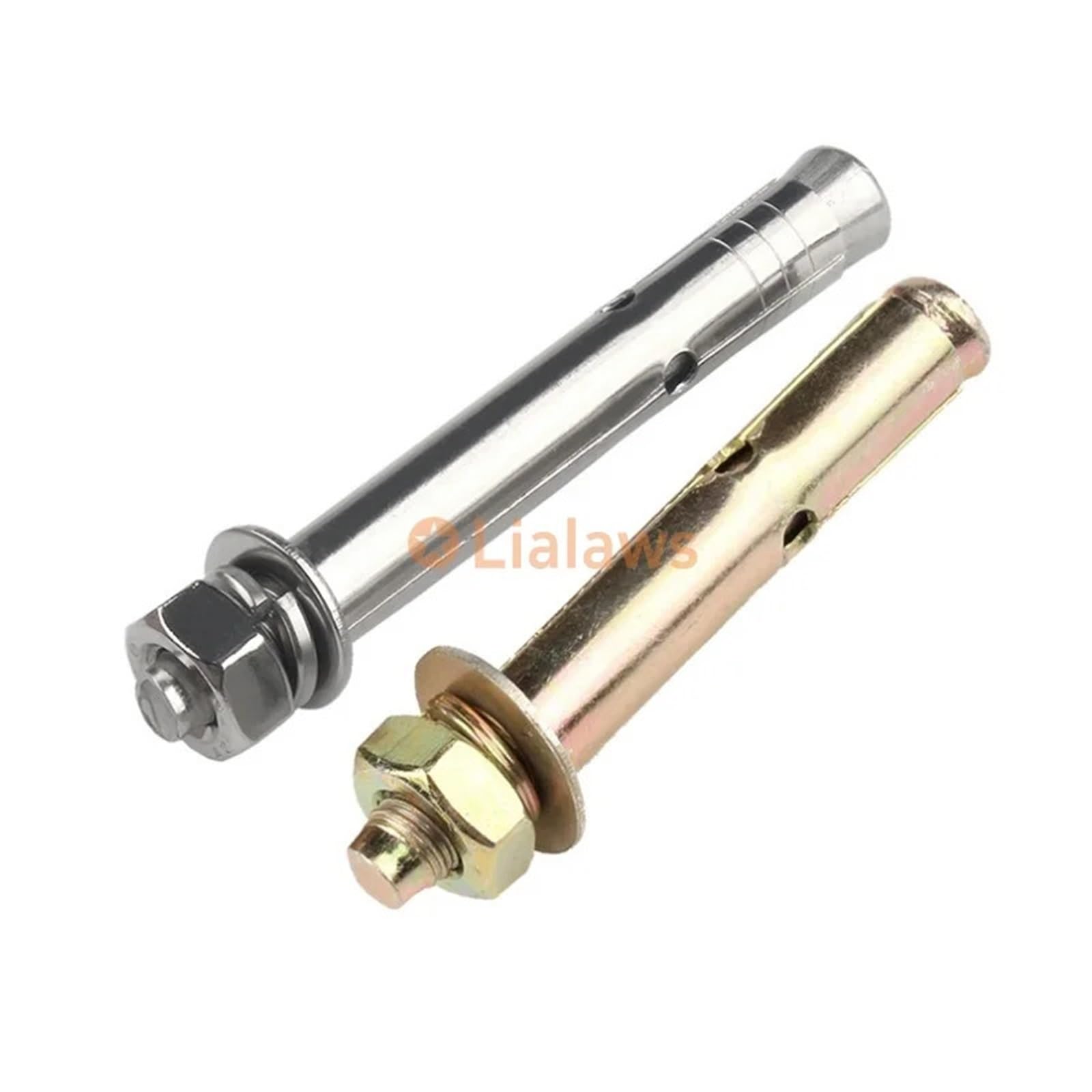 Dübel 10mm Edelstahl-Dehnschrauben, farbiger Zinksockel, eingebauter Betonanker, Bolzen, Hakenbolzen(304 Stainless Steel,250MM_M20(1PCS))