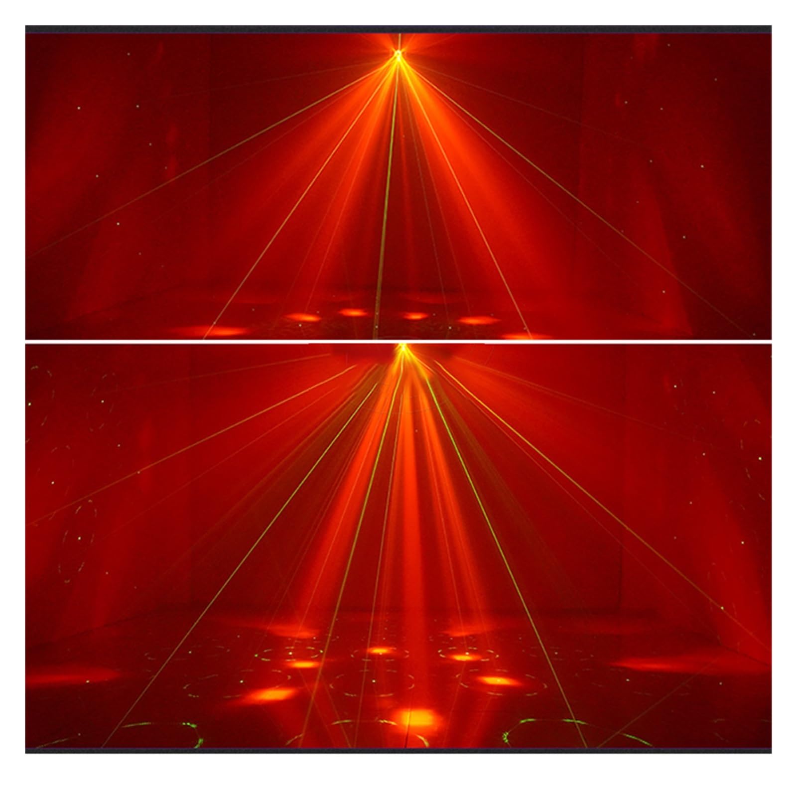 DJ Disco LED 4 w 1 efekt oświetlenia scenicznego pszczoła oko UV czarne światło stroboskopowe wesele impreza świąteczna lampa aktywowana dźwiękiem Na imprezy i do klubów(No Remote)