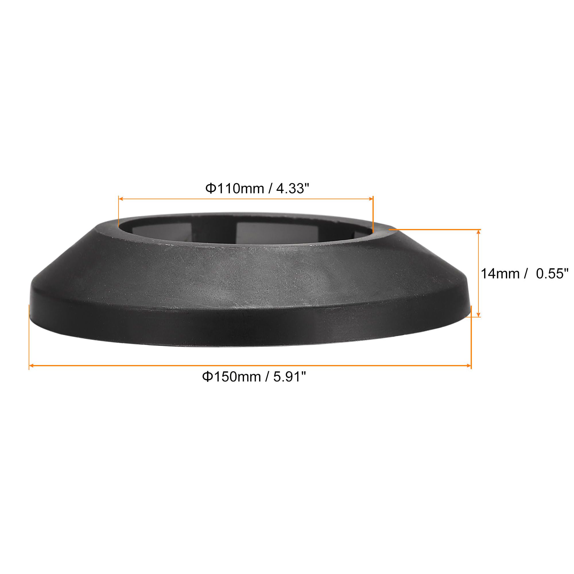 TOP-VIGOR 4pcs 110mm Pipe Cover Decoration, Click-in PP Plastic Escutcheon Pipe Collar for Water Pipe Drain Line - Image 2