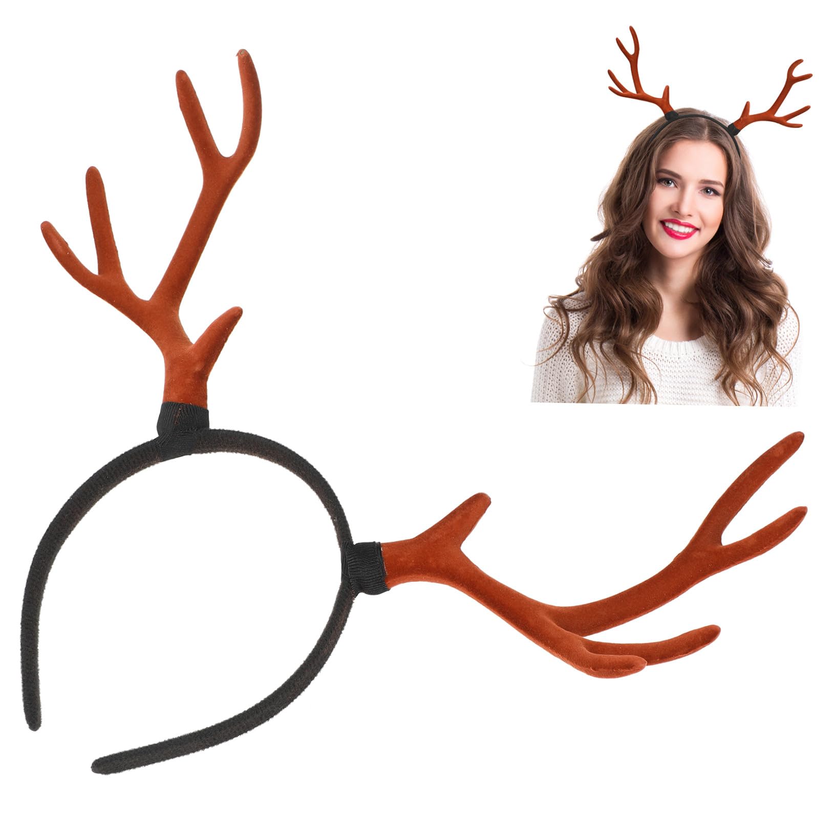 Accessoire pour cheveux de Noël en bois de cerf pour sublimer vos photos de famille