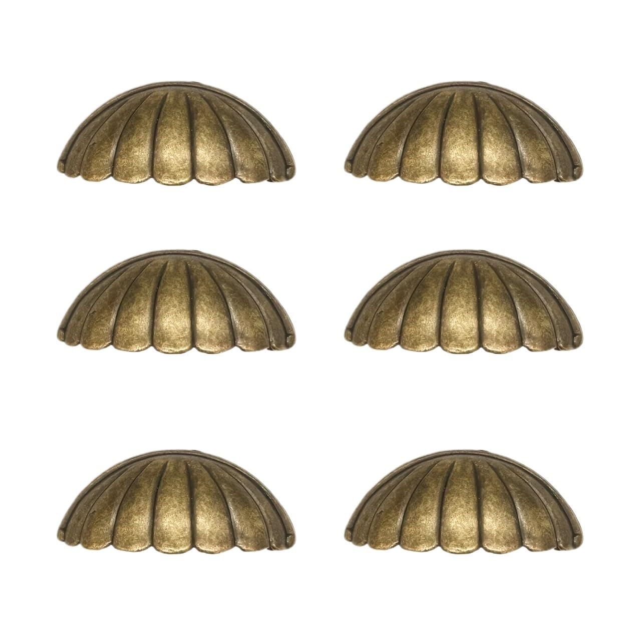 Qvorlth Vintage Cabinet Pulls 18pcs Vintage Shell Handles Drawer Cabinet Semi-Circular and Furniture