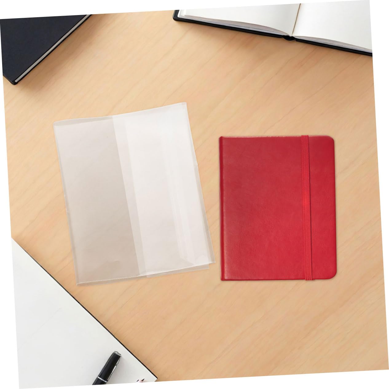 40 Piezas Transparente Protector Libro Resistente Agua Plástica Flexible para Cuadernos Textos Diario Escolar