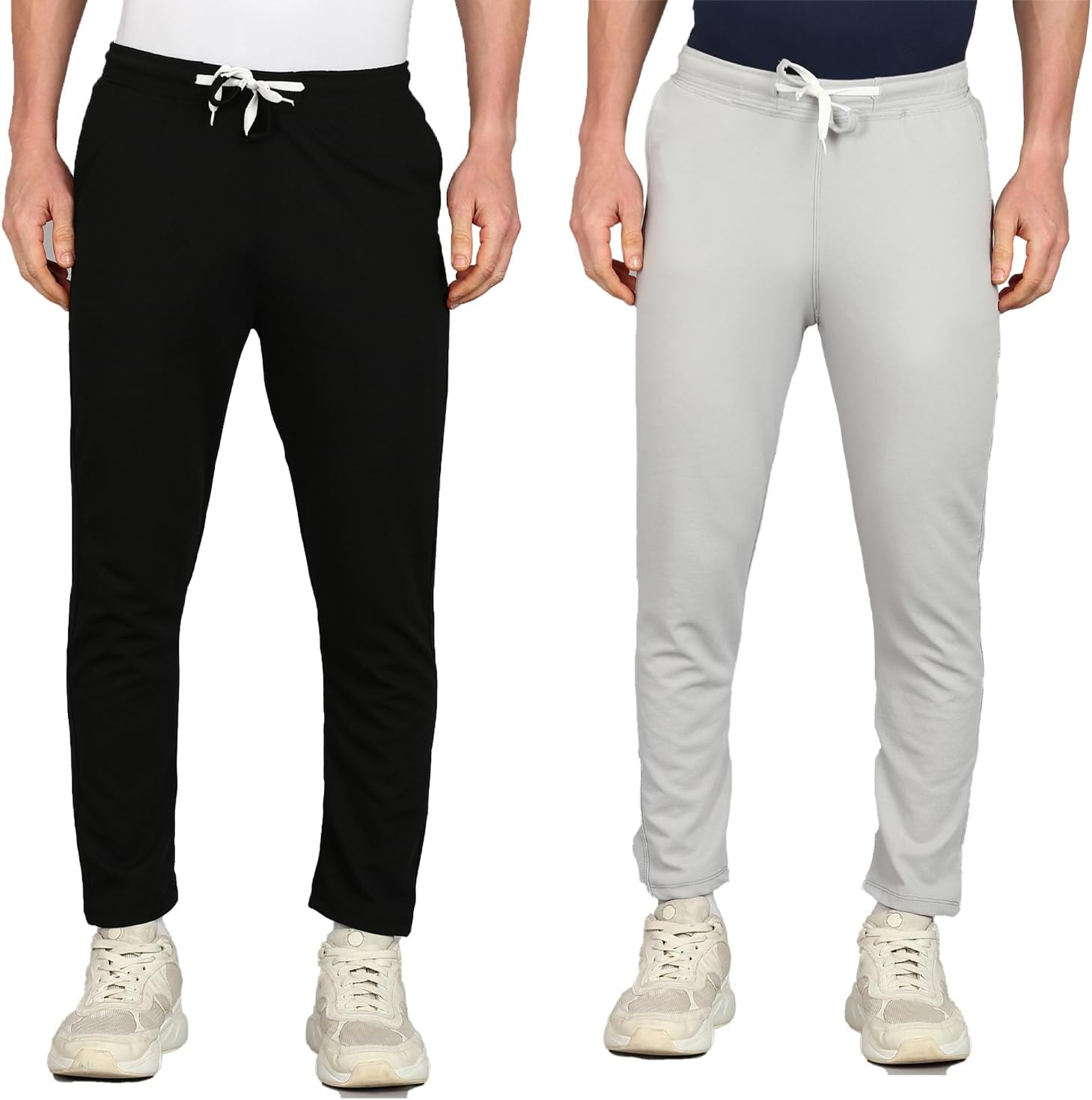 Men's Slim Fit Polyester Track Pants, Solid Lower for Men