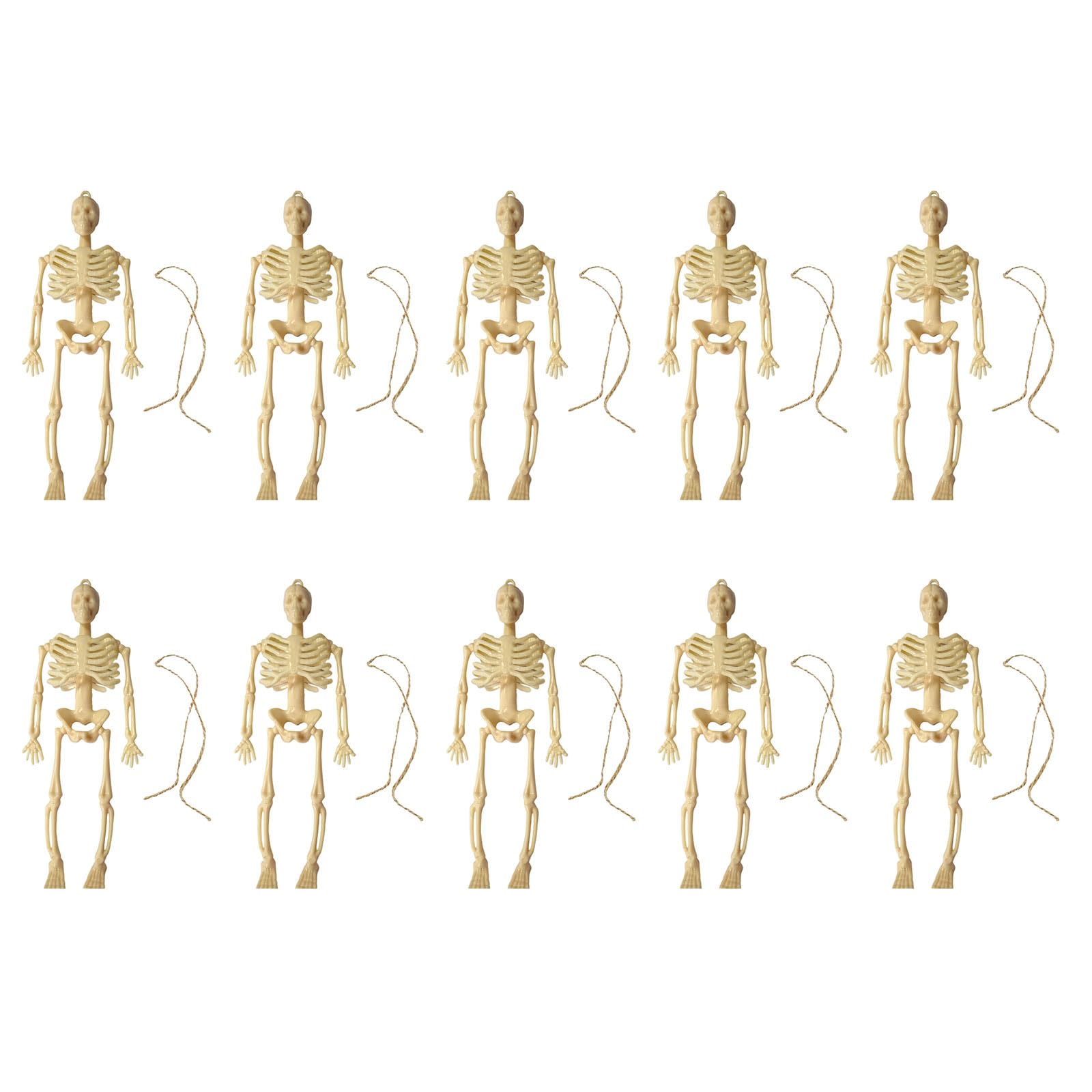 Snorvixre 10PCS Halloween Skeletons Figurine Decoration Props with Realistic Detail Set for Indoor Outdoor Use Halloween Party Supplies