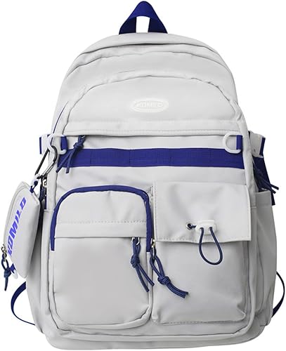 Miniatura 5 de Mochila preppy 2024 con monedero Y2k japonés Harajuku mochila estética Cool College Daypack Fit 15.6" Laptop, Marrón, Mochilas Daypack