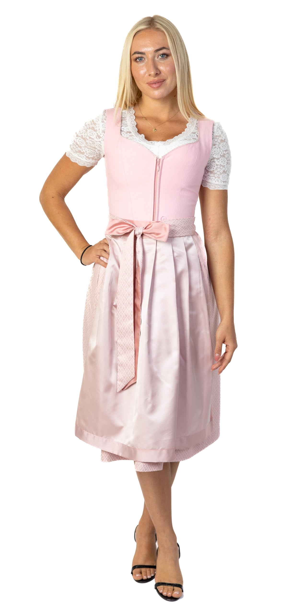Trachtl -Kollektion Anneli in 2 Farben, Dirndl, Trachtenkleid mit Schürze, Klassische und Elegante Tracht aus Leinen für Oktoberfest