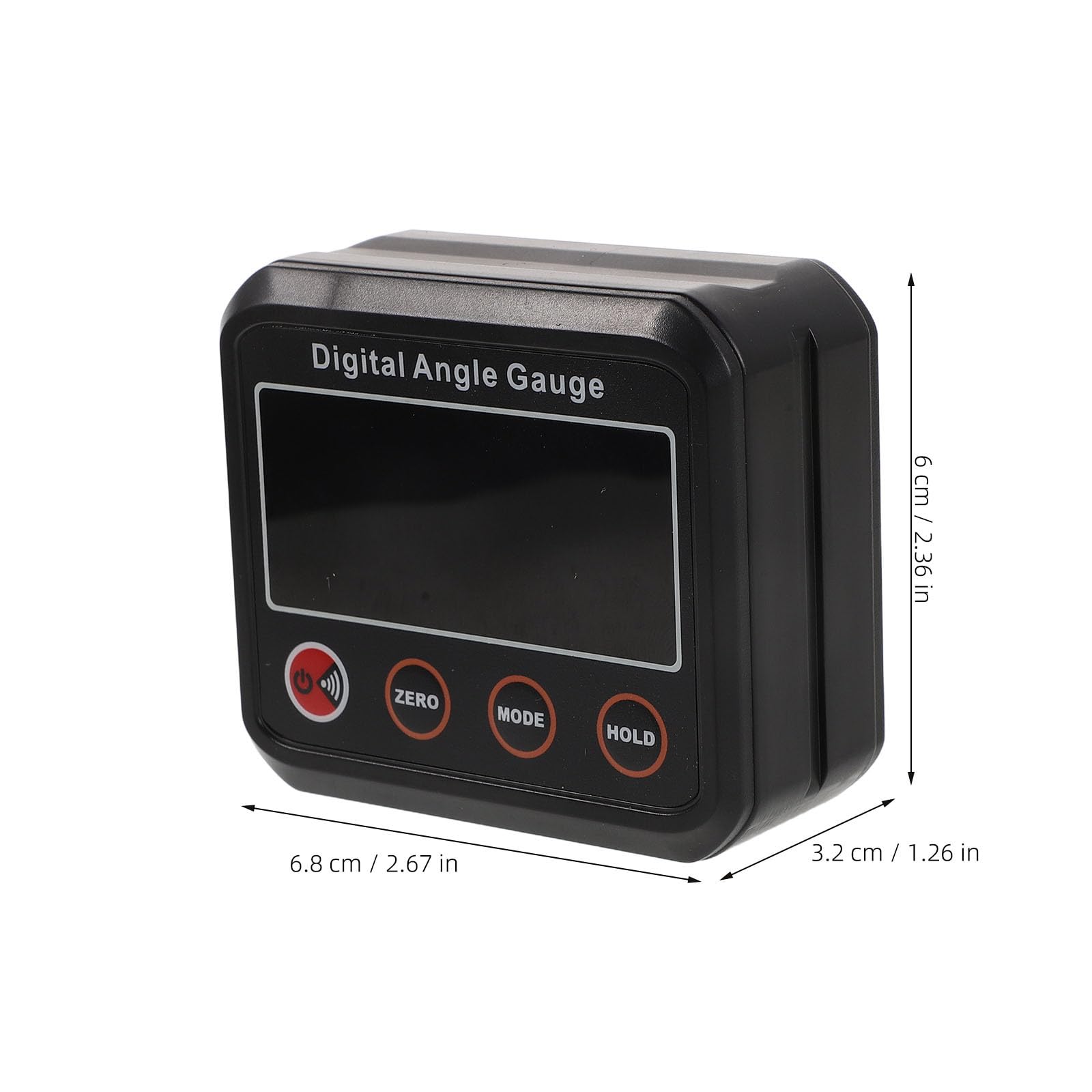 Zerodeko Medidor de ángulo digital, caja de nivel magnética,