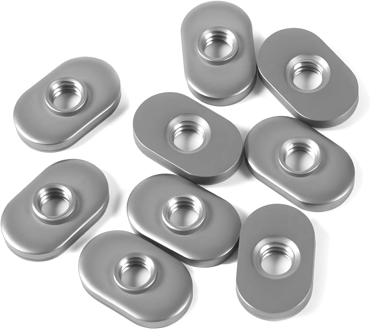 20 Pcs 1/4"-20 Threaded Centered Slide in Economy T Nuts Centered Hole Sliding T-Nuts, T Slot Accessories for 10 Series T-Track Aluminum Extrusion Profiles Rail