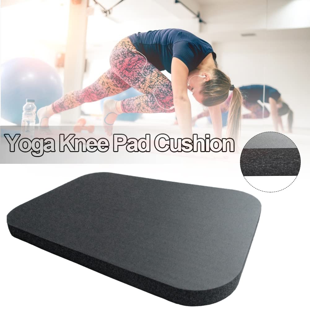 LINGJIONG Coussin De Yoga Rectangulaire – Mousse Haute Densité 29 X 19 X 1,5 Cm – Antidérapant Et Imperméable – Pour Genoux, Fitness Et Jardinage