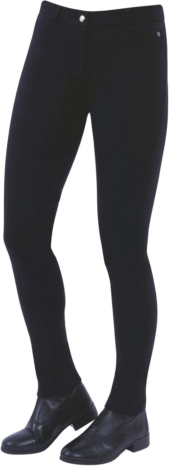 Dublin Childrens/Kids Supa-fit Zip Up Knee Patch Jodhpurs