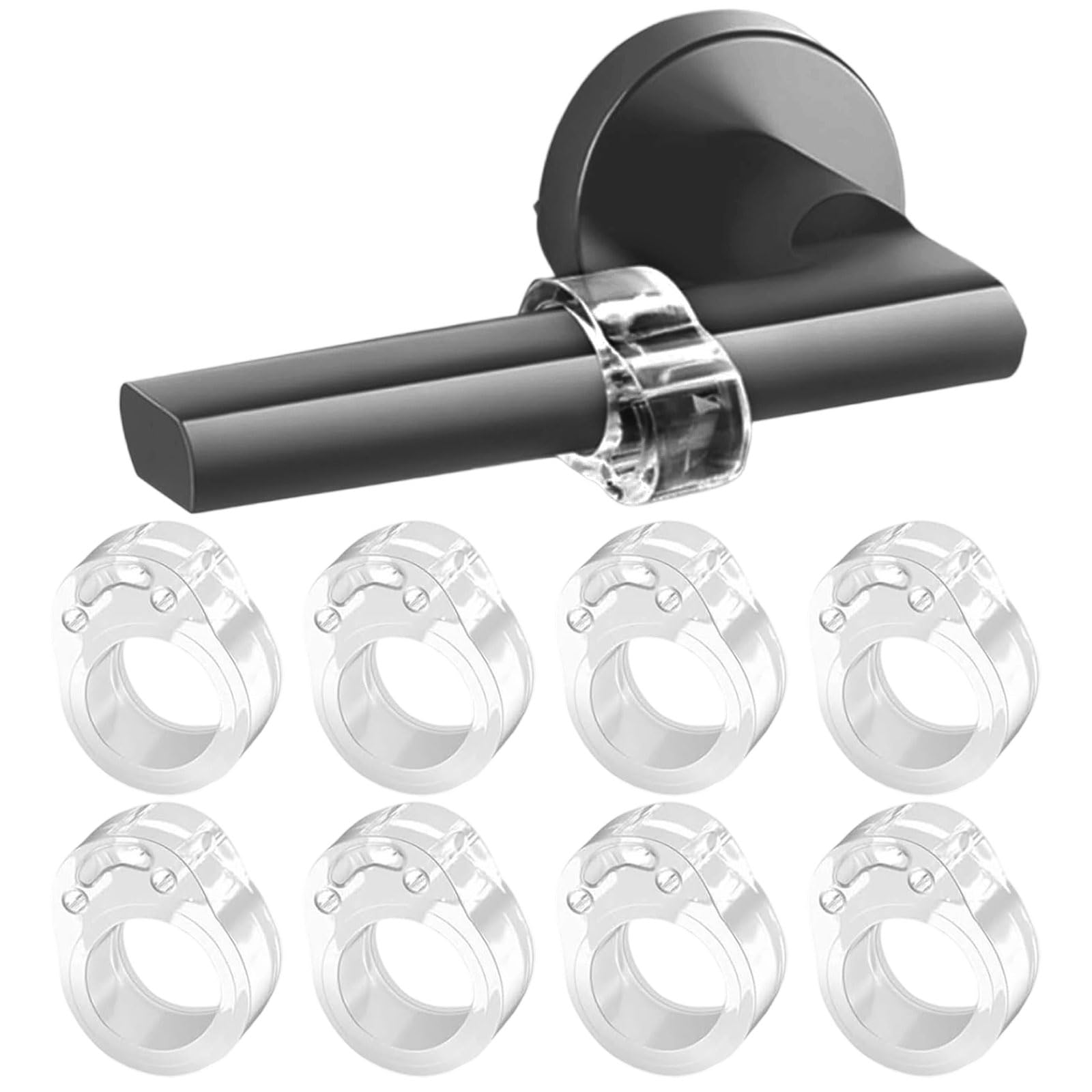 Bogclee Transparent Door Handle Protectors, 8 Pcs Door Handle Bumpers Guards Door Stopper Wall Protectors To Buffer Walls And Stop Wall Damage, No Drilling