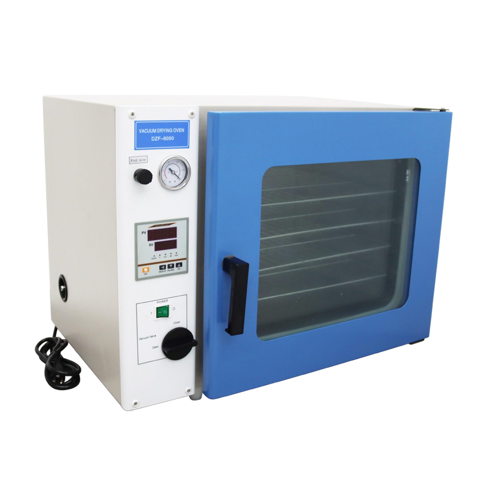 HQHAOTWU Digital Vacuum Drying Oven Lab Drying Oven Heat Treat Oven Temperature Control 1.9 Cu Ft 1400W 110V with 4 Layers