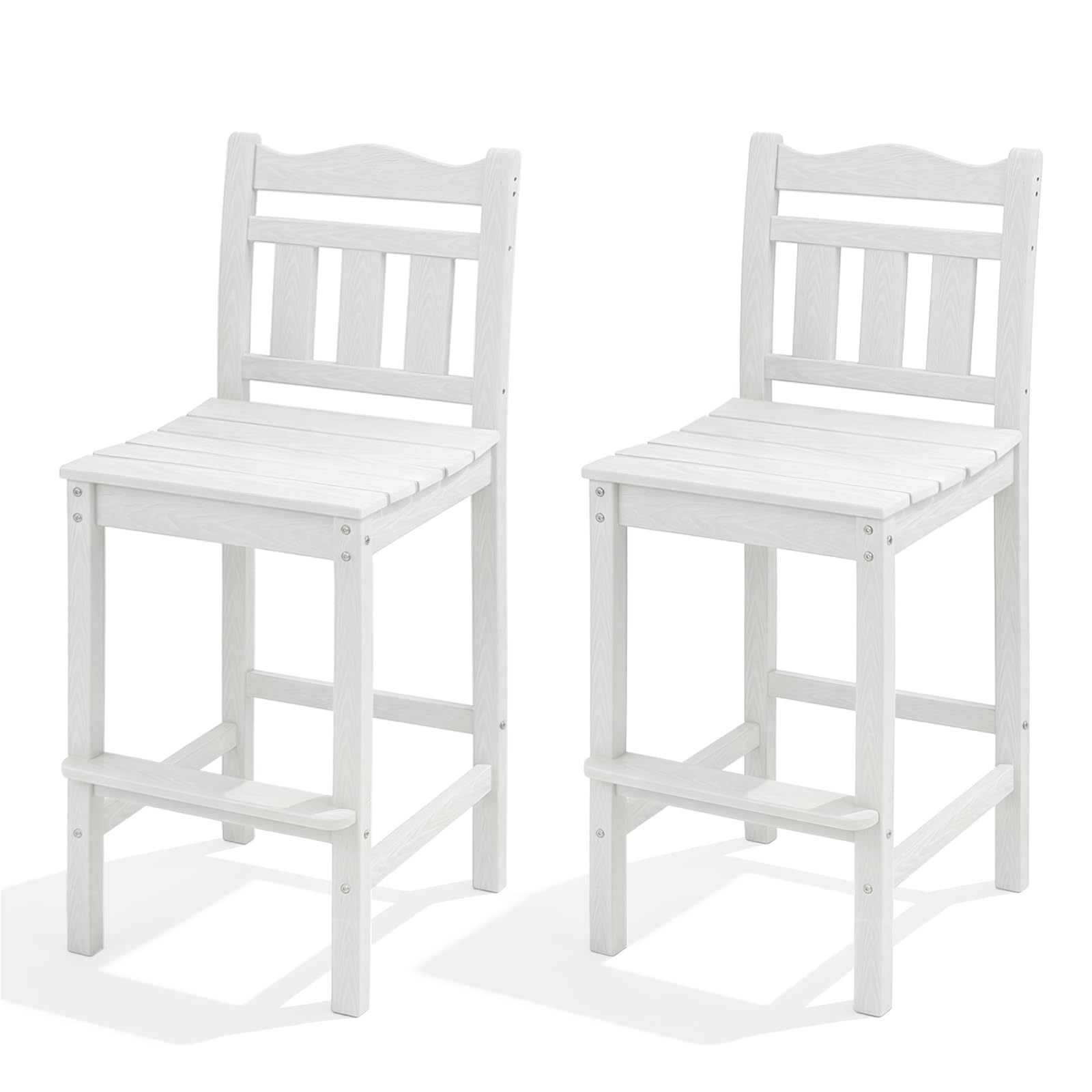 Outdoor Bar Stools Set of 2, Tall Adirondack Bar Chairs