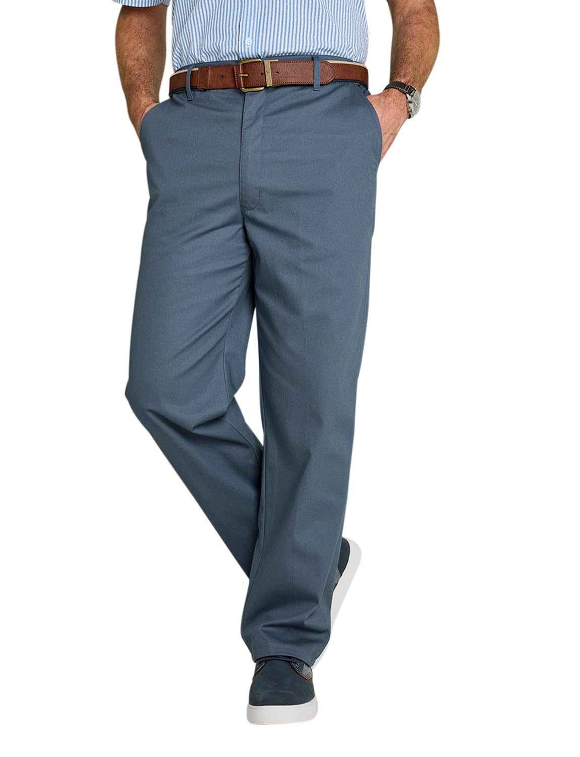 Chums Men's Airforce Cotton Chino Trouser - Durable And Practical Elasticated Waist Stretch Fabric Pants With Stain And Water-Resistance 42W / 29L
