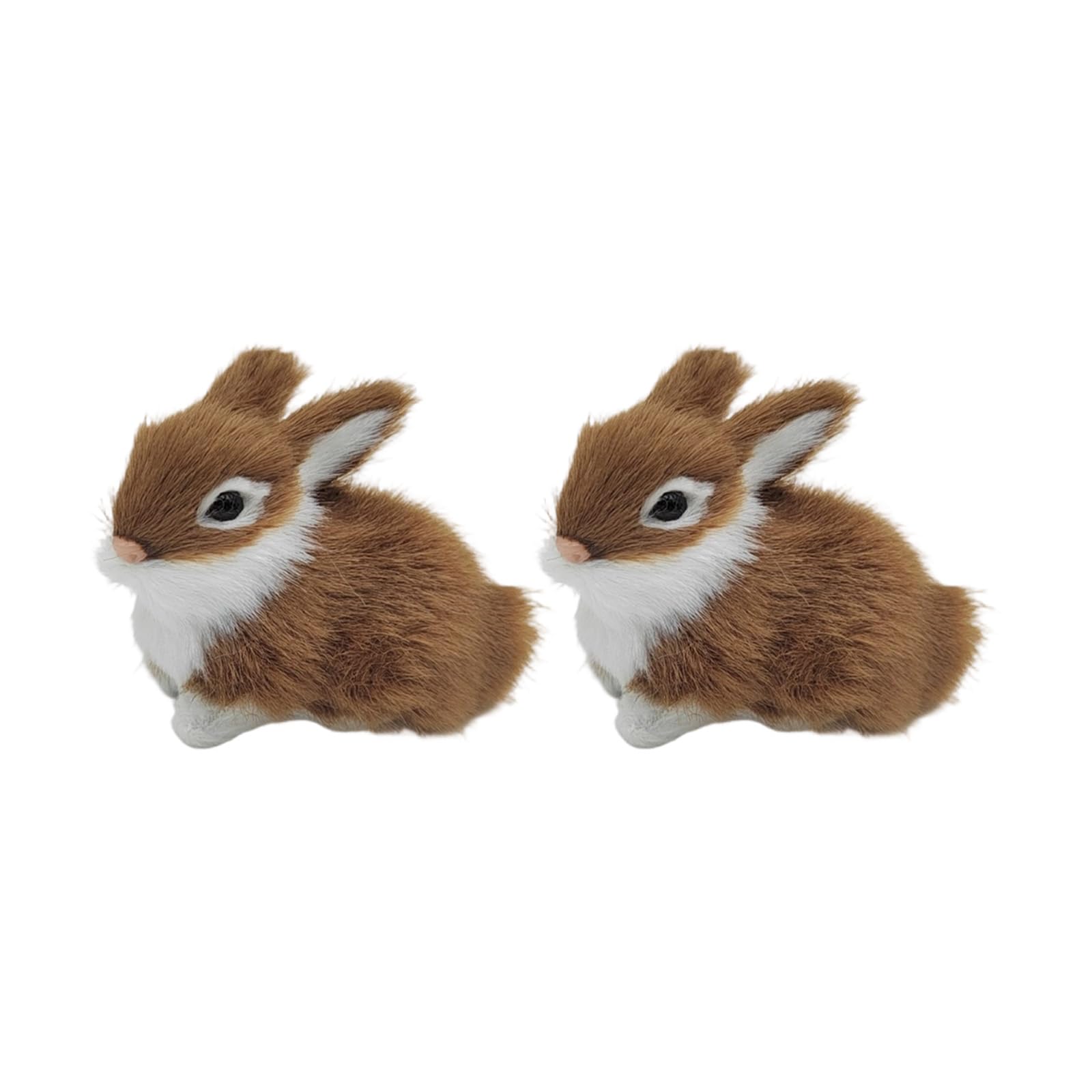 Shunzhong Realistic Plush Rabbits Figurine Stuffed Animal Toy Spring Home Decor Easter Bunnies Statue Rabbits Stuffe Animal