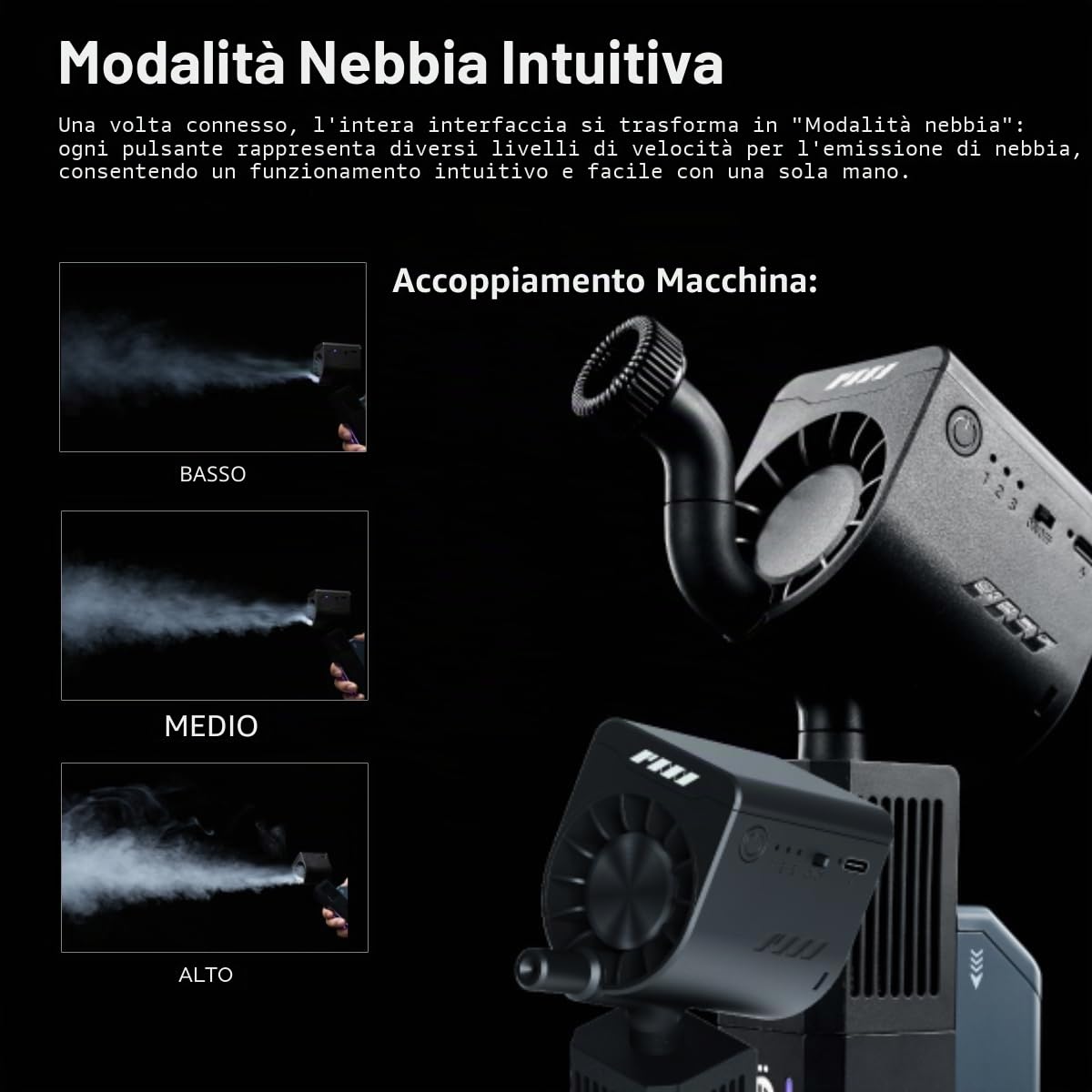 SmokeNINJA Pro - Macchina per fumo portatile portatile con telecomando senza fili (HAZER KIT), nebbia innocua, per eventi all'aperto, feste, effetti palcoscenici, Halloween