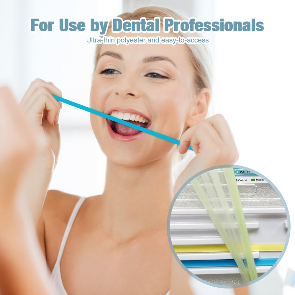 Mizikuu Papel de lija dental 60 piezas tira de pulido interdental para higiene bucal