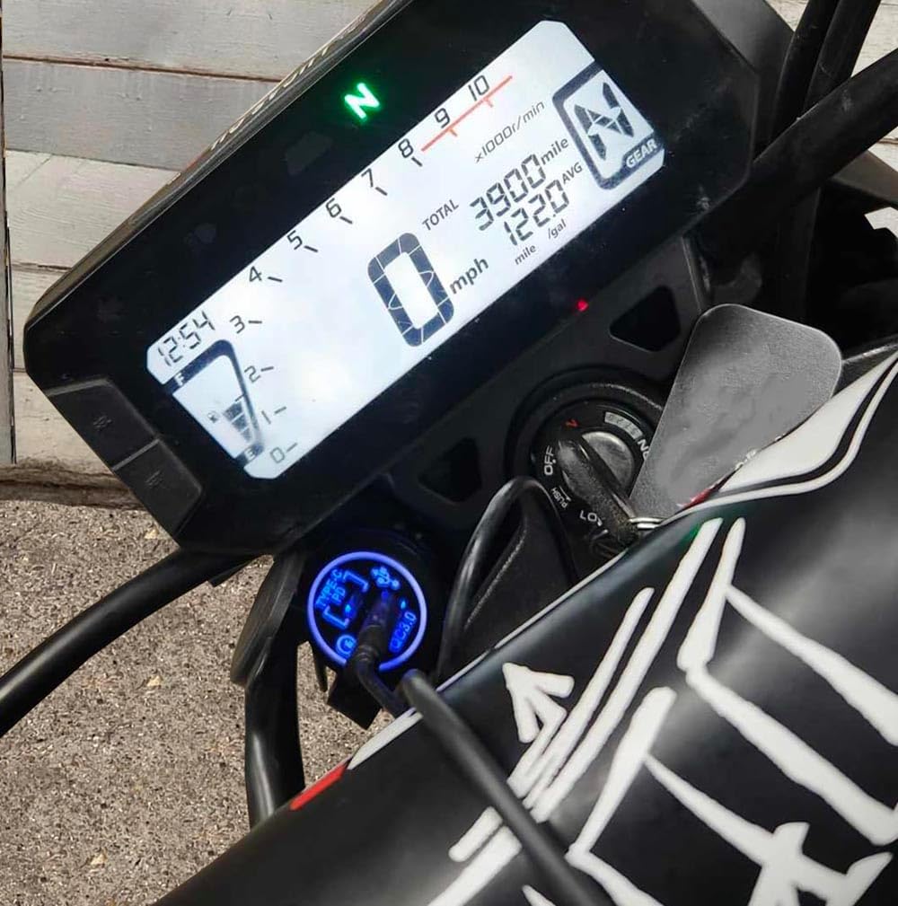 Motorcycle Accessory Kit Wiring Harness + Mount Bracket Compatible with Honda GROM 125 MSX125 (2021-Current)