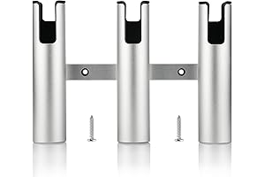 Marinebaby Aluminum Triple Rod Holder, Yacht or Boat Mount