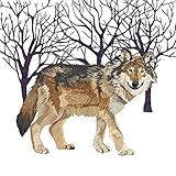 Paperproducts Design Paper Winter Solstice Wolf Luncheon Napkins (Set of 20)