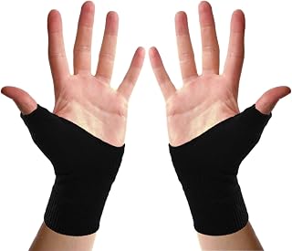 AYSONG Thumb Arthritis Wrist Brace Compression Gloves,Comfort Fingerless Crocheting Arthritis Support Glove,Relief Carpal Tunnel and Thumb Arthritis Pain for Women(1 pair)