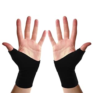 AYSONG Thumb Arthritis Wrist Brace Compression Gloves Comfort Fingerless Crocheting Arthritis Support Glove Relief Carpal Tunnel and Thumb