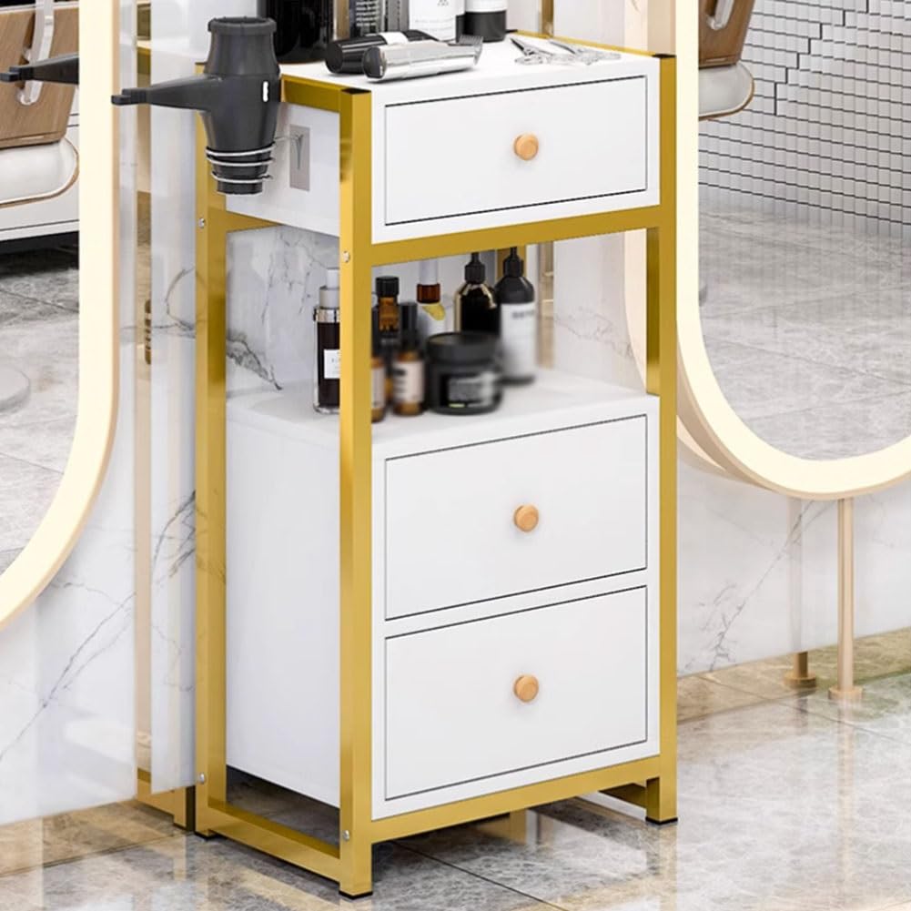 Generico Carrello per Parrucchiere, Stazione di stoccaggio per Mobile da Barbiere, scaffale per riporre Il Trucco del Salone di Bellezza, postazione da Barbiere con cassetti, Attrezzatura per Spa per