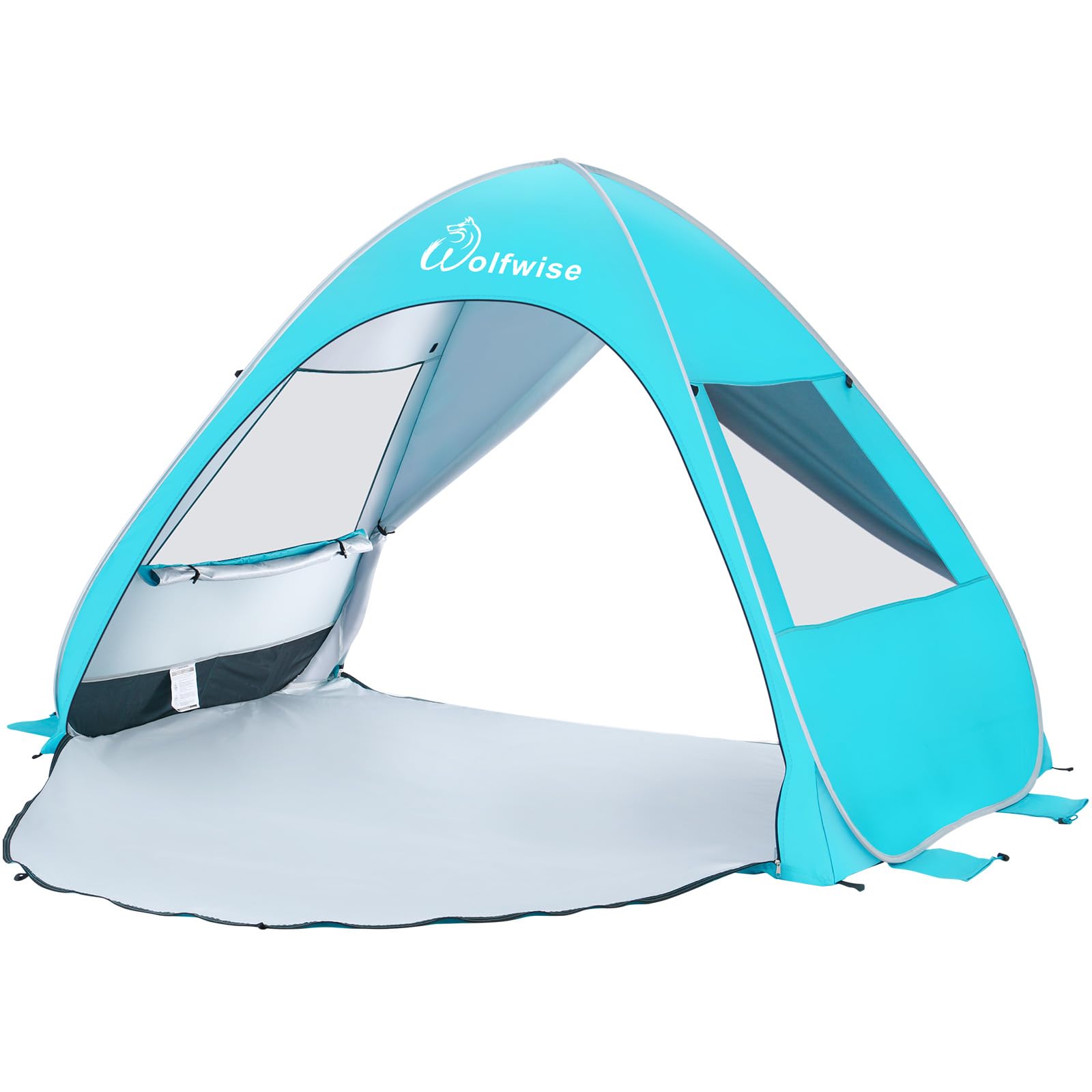 Tenda Da Spiaggia WolfWise Pop-Up - UPF 50+ | Leggera, Portatile E Facile Da Usare