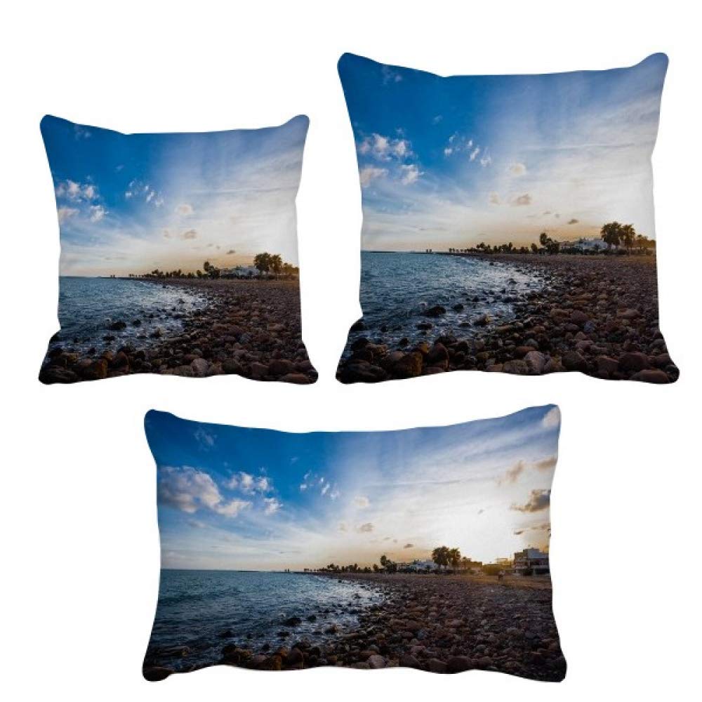Housses de coussin ocean stone beach taie oreiller déco mer pour canapé