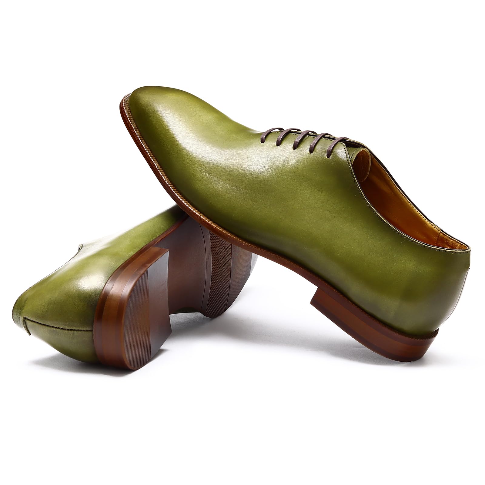Oxfords Affaires Formelles pour Hommes Chaussures Habillées Bureau Mariage Chaussures de Ville à Lacets Basses en Cuir